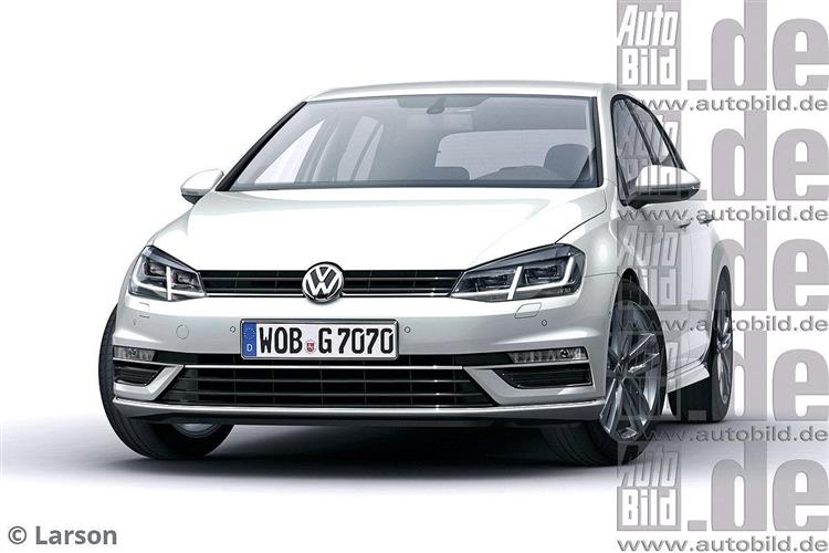 Bouclier et optiques avant redessinés : la version restylée de la VW Golf GTE évoluera en douceur (crédits : Auto Bild)