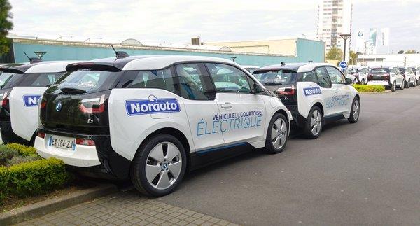 Après la Renault ZOE, l’enseigne Norauto déploie une autre voiture électrique de courtoisie : 163 BMW i3 rejoindront 160 centres d’ici la fin 2016