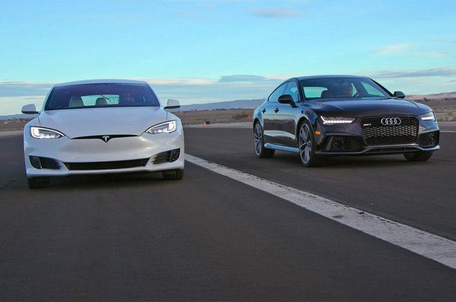 Qui de la Tesla Model S P100D et de l’Audi RS7 Performance gagnera le match vidéo réalisé par Motor Trend ?