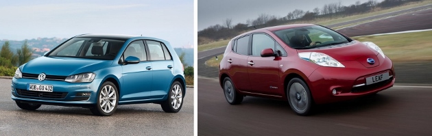 Nissan LEAF 2014 vs Volkswagen Golf 6 essence