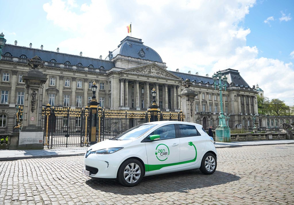 Une voiture électrique à Bruxelles