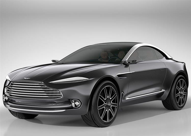 Optiques avant en amande et calandre historique : l’ADN Aston Martin sur le concept DBX a été conservé