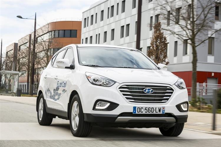 Le crossover Hyundai Tuscon FCEV est actuellement le seul modèle à hydrogène commercialisé en Corée du Sud