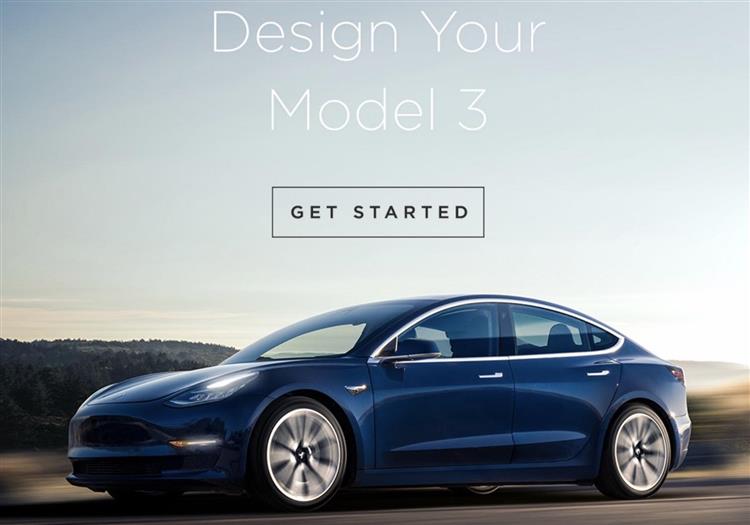 Tesla a envoyé aux clients de la première heure un mail les invitant à configurer en ligne puis à passer commande de leur Model 3  