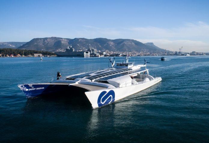 Le catamaran à hydrogène Energy Observer a entamé le 26 juin une tournée internationale de 6 ans