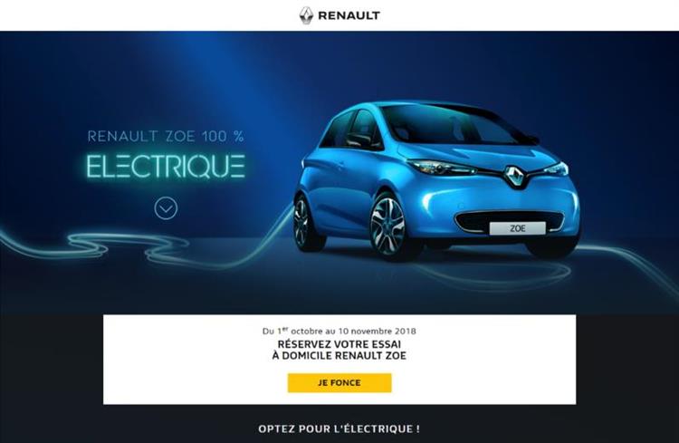 Pour promouvoir sa citadine électrique, Renault s’associe à Vente Privée et lance une opération d’essai à domicile, gratuit et sans engagement.