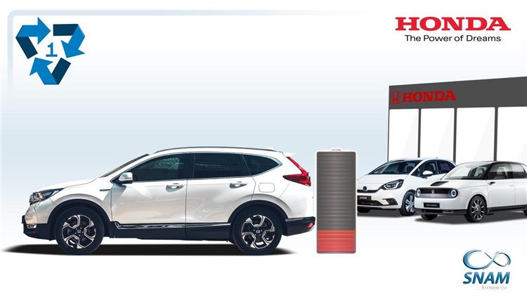 En fin de vie, les batteries des modèles hybrides et bientôt électriques de Honda seront recyclées par le groupe français SNAM