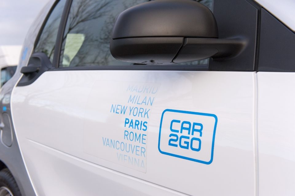 Service d'autopartage Car2go à Paris